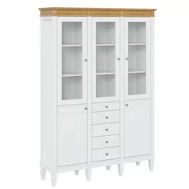 Стеллаж "Ольса" 303/214 (белый лак/антик 24)