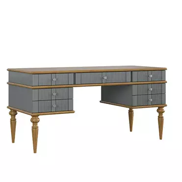 Стол письменный "Рандеву" 07 (сосна)(серый 7042-антик 24)