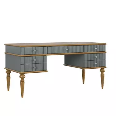 Стол письменный "Рандеву" 07 (сосна)(серый 7042-антик 24)