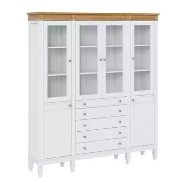 Стеллаж "Ольса" 404/214 (белый лак/антик 24)