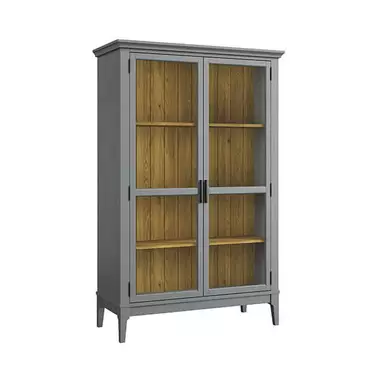 Шкаф для посуды «Квадро-С» 20 (серый 7042-антик 24)