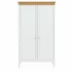 Шкаф для одежды белый "Ольса" 02 (белый лак/антик 24)