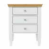 Тумба прикроватная 3 ящика «Ольса" 03 (белый лак/антик 24)
