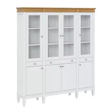 Стеллаж "Ольса" 404/430 (белый лак/антик 24)