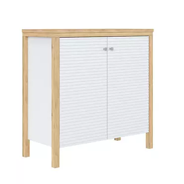 Тумба деревянная Вояж-20-РД (Белый лак + антик №24)