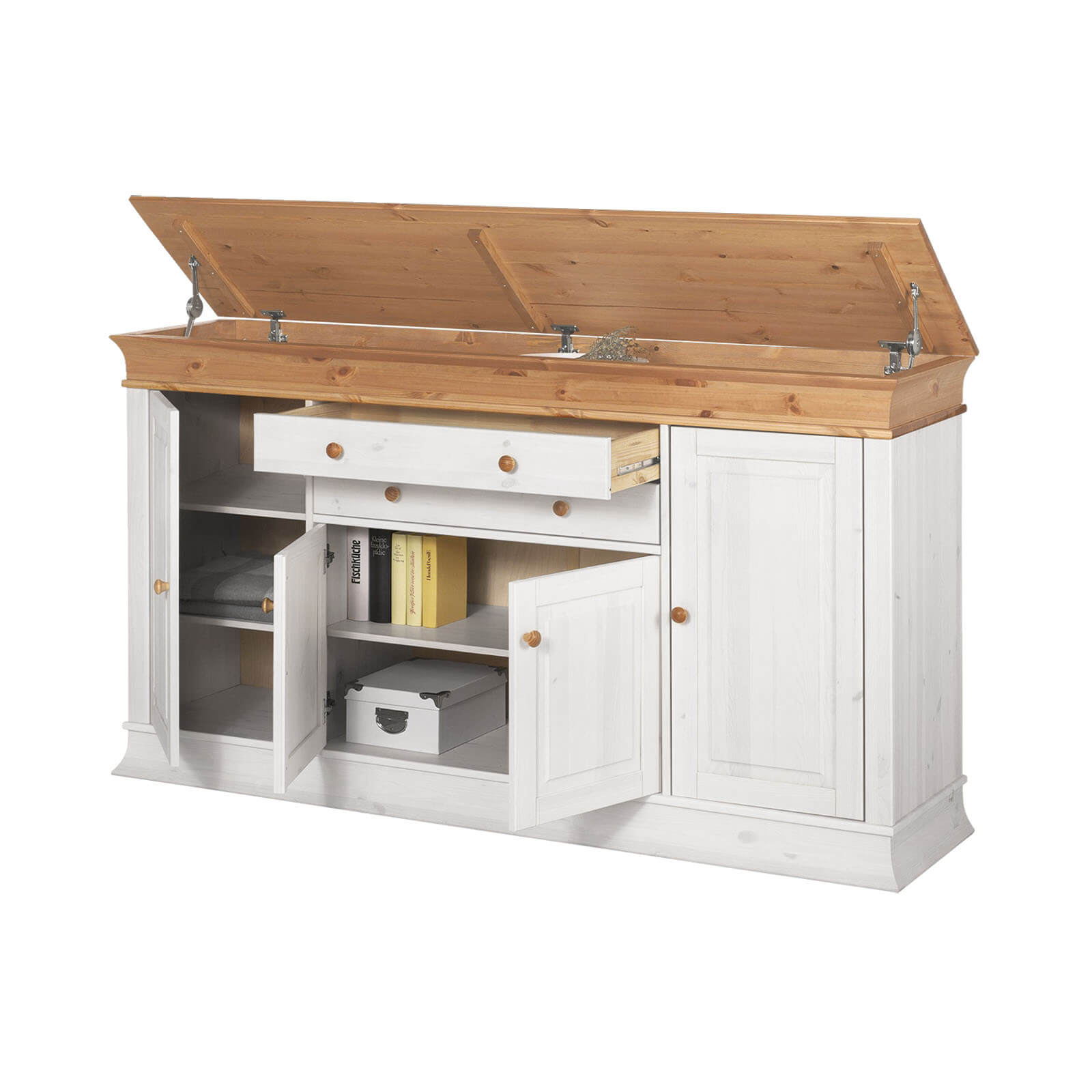 Комод "Бостон" 4+2 с откидной крышкой (антик)