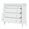 Комод с 4 ящиками сосна Ольса 204 (белый лак)