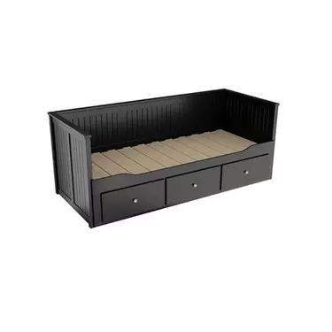 Кровать «Кантри» (80x200) из массива сосны (блэк)