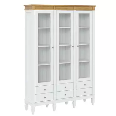 Стеллаж "Ольса" 303/006 (белый лак/антик 24)