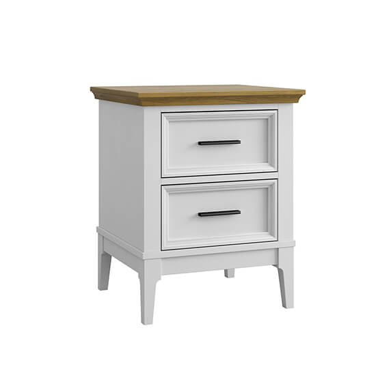 Тумба прикроватная «Квадро-С» 02 (белый лак-антик 24)