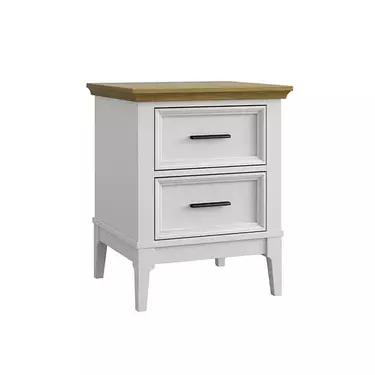Тумба прикроватная «Квадро-С» 02 (белый лак-антик 24)
