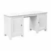   Стол письменный белый «Рауна" 20 2-х тумбовый (белый воск УКВ)  