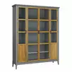 Шкаф для книг «Квадро-С» 422С (серый 7042-антик 24)