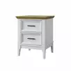 Тумба прикроватная «Квадро-С» 02 (белый лак-антик 24)