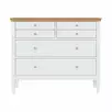 Комод 6 ящиков "Ольса" 042 (белый лак/антик 24)