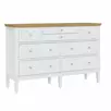 Комод 8 ящиком массив "Ольса" 224 (белый лак/антик 24)