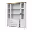 Шкаф для книг «Квадро-С» 422С/04Б (белый лак-антик 24)