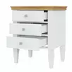 Тумба прикроватная 3 ящика «Ольса" 03 (белый лак/антик 24)