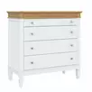   Комод с 4 ящиками Ольса 204 (белый лак/антик 24)  
