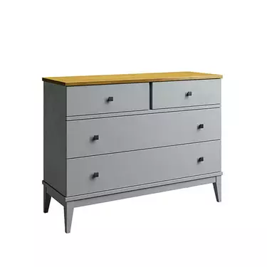 Комод "Бон Вояж" 04 (серый 7042/антик 24)