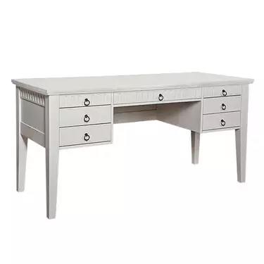 Стол письменный с 7 ящиками «Хельсинки" 07 (белый воск)