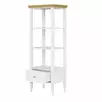 Этажерка деревянная «Ольса» 03 (h-1503) (белый лак-антик 24)