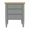 Тумба прикроватная 3 ящика "Ольса" 03 (серый 7042/антик 24)
