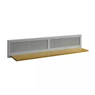 Полка массив сосны настенная "Рандеву" 120 (серый 7042/антик 24)