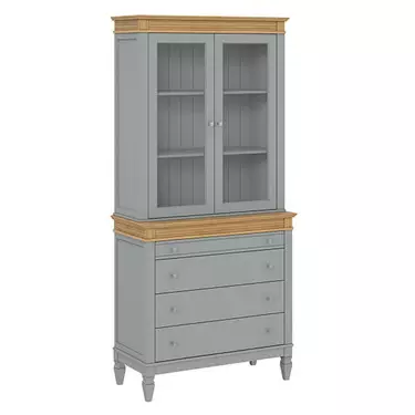 Буфет 4 ящика "Ольса" 220/204 (серый7042/антик24)