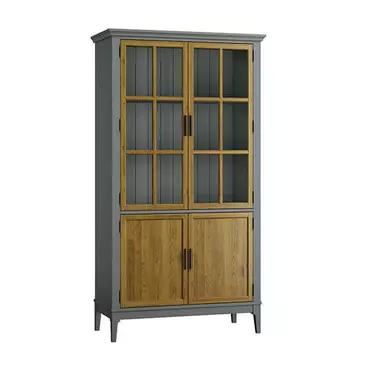 Шкаф для посуды «Квадро-С» 22-185 (серый 7042-антик 24)