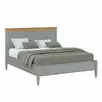 Кровать серая массив "Ольса" 1600 (серый 7042/антик 24)