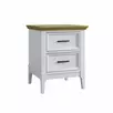 Тумба прикроватная «Квадро-С» 02 (белый лак-антик 24)