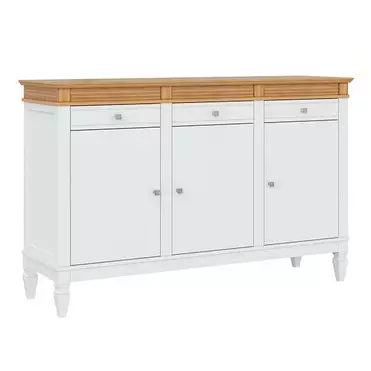 Комод 3 дверцы Ольса 333 (белый лак/антик 24)