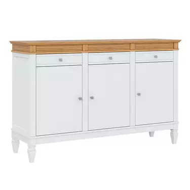 Комод 3 дверцы Ольса 333 (белый лак/антик 24)