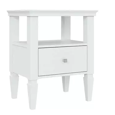 Тумба прикроватная 1 ящик "Ольса" 01 (белый лак)