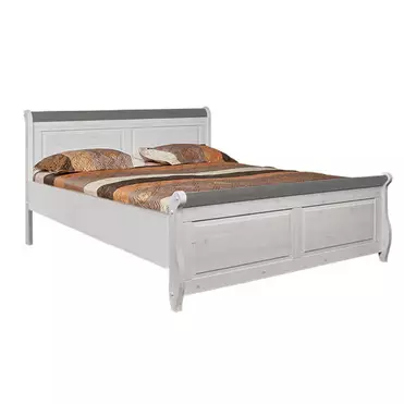 Кровать из дерева "Мальта" М-1800 без ящиков (серая)