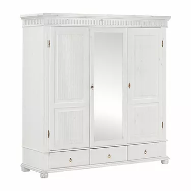 Шкаф "Хельсинки" 3SPGT (белый воск)