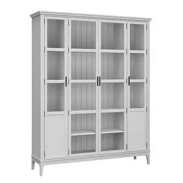 Шкаф для книг «Квадро-С» 422С (белый лак)