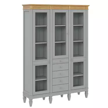 Стеллаж "Ольса" 321/014 (серый 7042/антик 24)