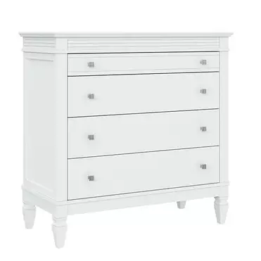 Комод с 4 ящиками сосна Ольса 204 (белый лак)