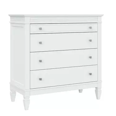 Комод с 4 ящиками сосна Ольса 204 (белый лак)