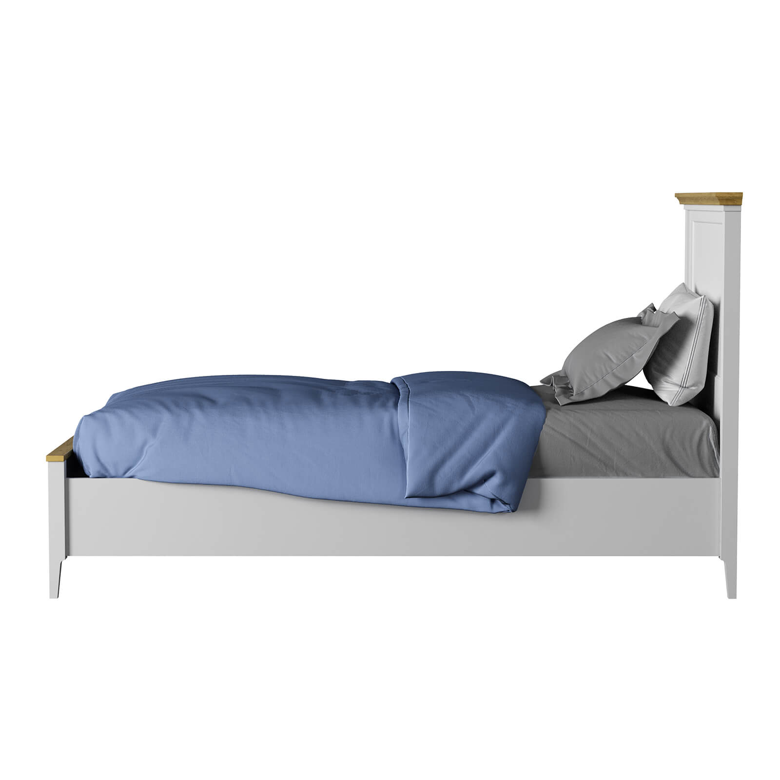 Кровать "Квадро-С" 90 (белый лак-антик 24)