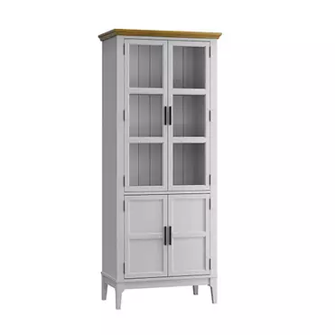 Шкаф для посуды «Квадро-С» 22GT-185 (белый лак-антик 24)