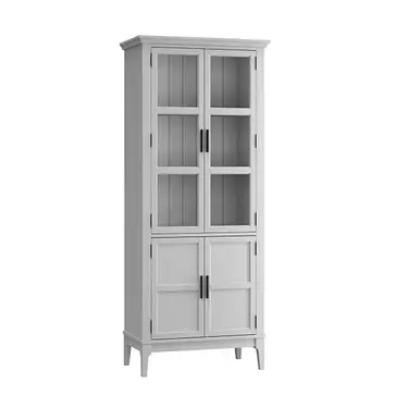 Шкаф для посуды «Квадро-С» 22GT-185 (белый лак)