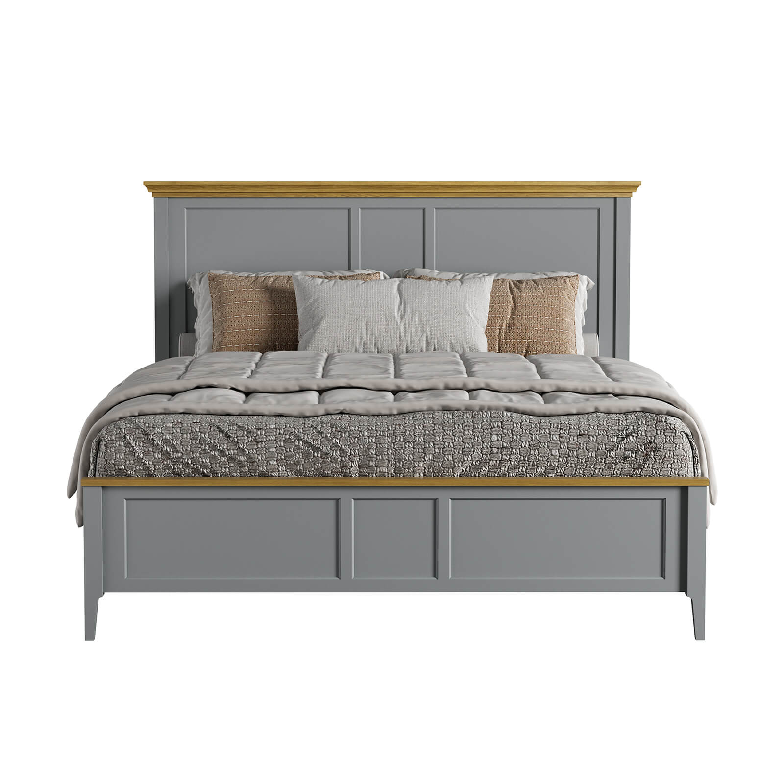 Кровать "Квадро-С" 160 (серый 7042-антик 24)