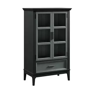 Шкаф для посуды «Квадро-С» 21 (блэк 9-серый 7042)