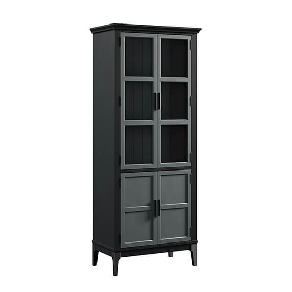 Шкаф для посуды «Квадро-С» 22GT-185 (блэк 9-серый 7042)