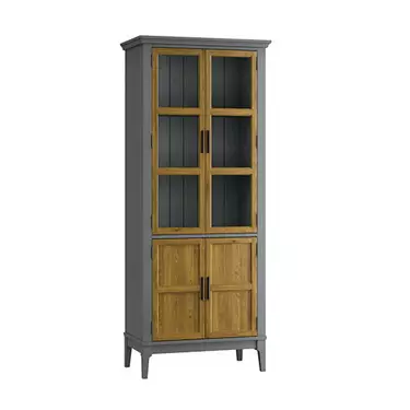 Шкаф для посуды «Квадро-С» 22GT-185 (серый 7042-антик 24)