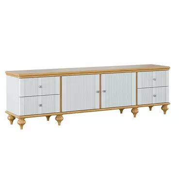 Тумба ТВ "Рандеву" 024 (белый лак/антик 24)