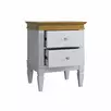 Тумба прикроватная "Ольса-С" 02 (белый лак-антик 24)